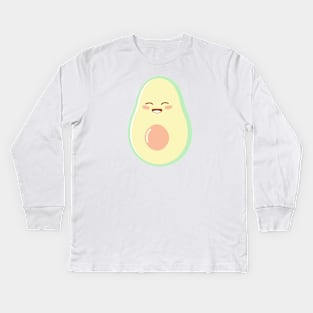 Kawaii Avocado - Cute Avocado Kids Long Sleeve T-Shirt